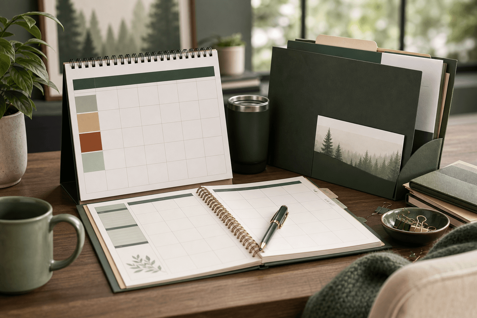 HR operations workspace with organized documents