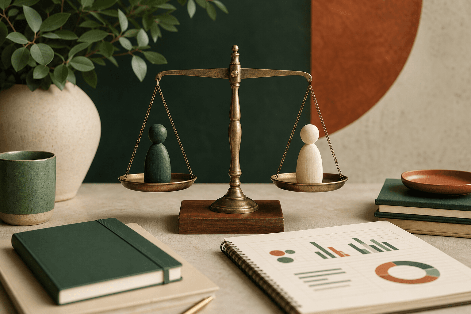 HR operations workspace with organized documents