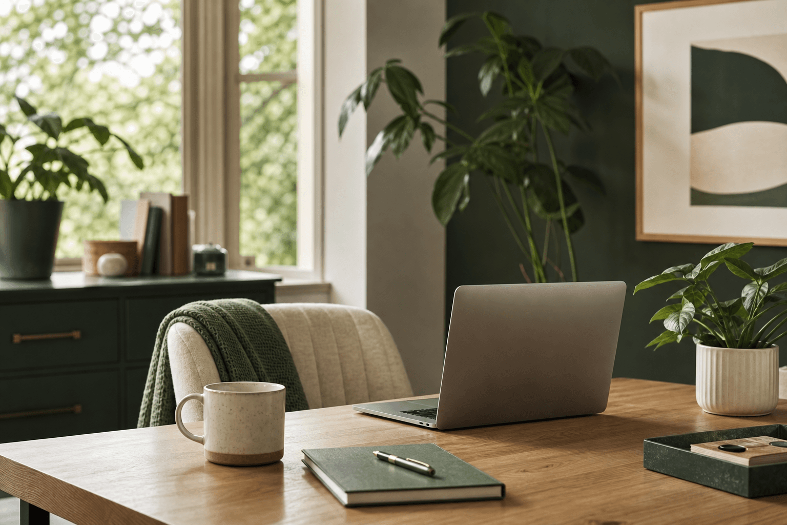 HR operations workspace with organized documents