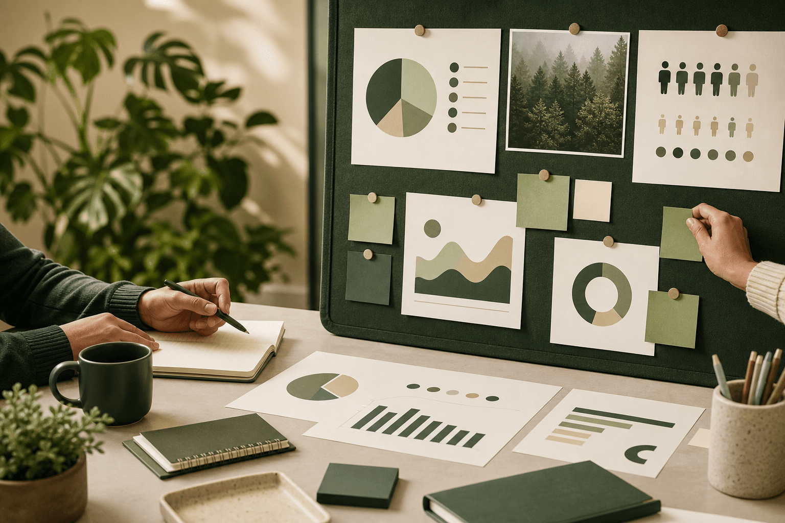 HR operations workspace with organized documents